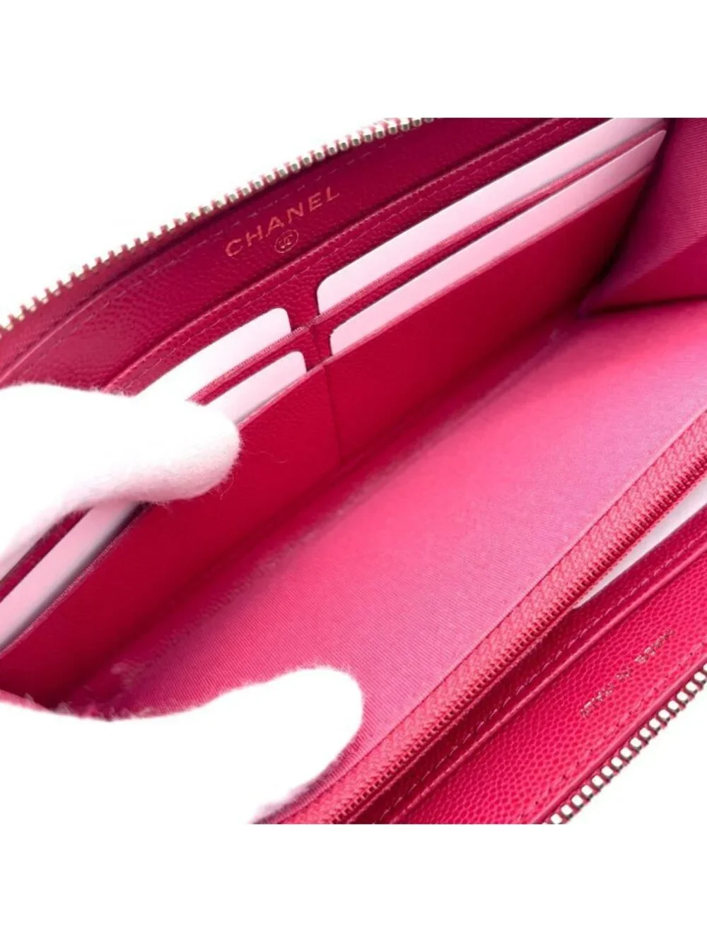 Chanel Wallet New Camellia Embossed Caviar